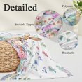 thumbnail image 2 of Bunny Easter Pillow Covers, Linen Long Throw Pillow Case, Spring Floral Rabbits Eggs Farmhouse Holiday Pillow Protector Decorative Cushion Cover for Living Room/Bedroom 20" x 26", 2 of 8
