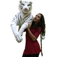 thumbnail image 3 of Giant Realistic Stuffed White Tiger 48 Inches Soft Extremely Realistic Big Plush Animal, 3 of 8