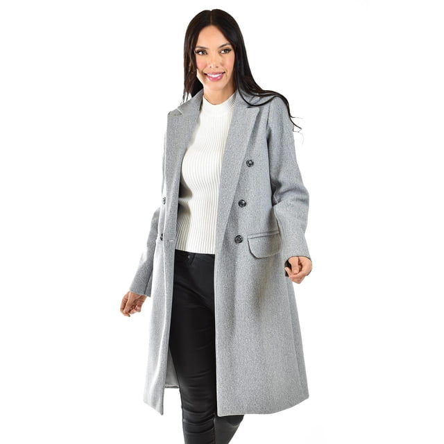 Abrigo clasico doble botonadura Roman Fashion /Juvenil, 4149 (Gris) gris EG