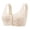 Beige, variant on Front Closure Bras for Older Women Plus Size Floral Print Comfortable Wide Strap Wireless Bralettes Everyday Bra