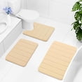 thumbnail image 2 of Buganda Memory Foam Bath Mats Soft Absorbent Bathroom Rugs 24" x 44", Beige, 2 of 8