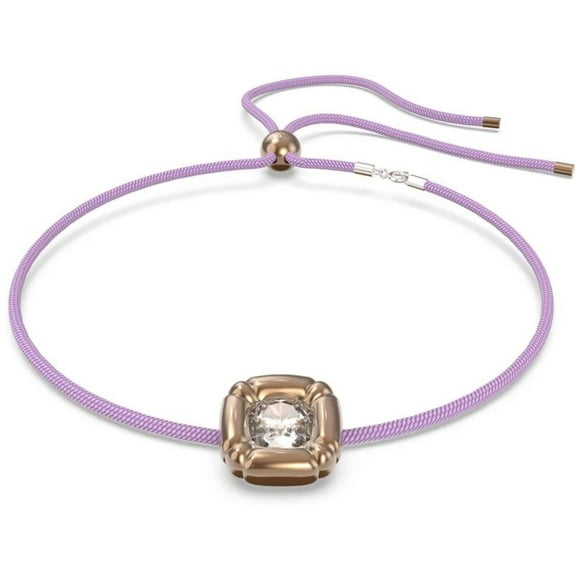 Swarovski 5622377 Women's Dulcis Purple, Rose Gold Choker Necklace