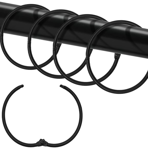 Ganchos para cortinas de ducha LULARINE, de metal inoxidable, 24 unidades