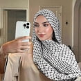thumbnail image 5 of Palestine Scarf Islamic Chiffon Scarf Keffiyeh Hijab Palestinian Hijab Shawls, 5 of 5