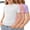 White, variant on Girls T Shirt 3 Pack Ribbed Knit Short Sleeve Crew Neck Lettuce Trim Slim Fit Casual Soft Basic Kids Daily Wear Tee Tops White Size 12