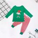 thumbnail image 5 of Pantalones De Camisa De Otoño Conjunto de pijama familiar de 2 piezas con cuello redondo y estampado de dibujos animados estilo navideño traje diario Cgtredaw Niño Verde 4-5T para Niño, 5 of 7
