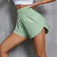 thumbnail image 3 of Fusipu Women Shorts Solid Color Loose Type High Waist Split Comfortable Sports Shorts Daily Clothes, 3 of 8