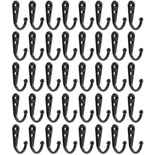 Yihata Black Coat Hook,10 Pcs Clothes Hat Hooks Heavy Duty Wall Mounted Hooks with Metal Screws ,for Hanging Coat, Hat,Towel,Scarf, Bag, Key, Cap, Cup