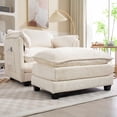 thumbnail image 6 of S-HOME Ergonomic Oversized Boucle Indoor Sofa Bed with Deep Cushions and Thick Armrests, for Living Room and Bedroom, Beige, 6 of 15