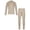 Coffee, variant on Zaldita Kids Thermal Underwear Set for Boys Girls Long Johns Base Layer Round Neck Tops with pants Blue 3-4