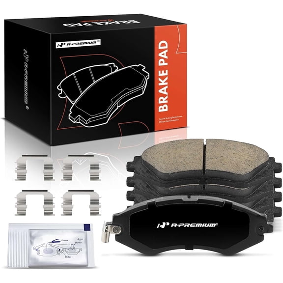 A-Premium Front Ceramic Disc Brake Pads Set Compatible with Chevrolet Spark 2013-2015, Spark EV 2014-2016, Aveo, Aveo5 & Suzuki Forenza, Reno, Swift & Pontiac G3, G3 Wave, Wave, Wave5, 4 Pcs