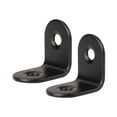 thumbnail image 1 of 20 x 20mm Angle Bracket Stainless Steel Black L Shaped Angle Brackets Corner Braces Support, 2pcs, 1 of 7