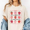 thumbnail image 3 of Life is berry sweet strawberry T-Shirt, Berry Shirt, coquette strawberry Tshirt, inspirational strawberry summer Tee Top, Gift for Her, 3 of 7
