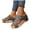 Grey, variant on Women's Platform Wedge Sandals Comfortable Studded Cork Heels Mules Slip On Slides Sandal Backless Summer Beach Shoes Gray Size 9
