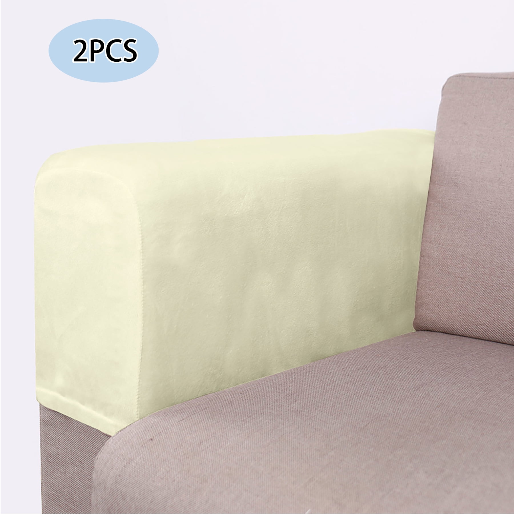 KBOOK 2PCS Armrest Covers Couch Velvet Sofa Arm Slipcovers Recliner