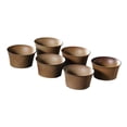 thumbnail image 2 of GUOOL 6 Pieces Chinese Ceramic Tea Cups 50ml Tea Bowl for Coffee Shop Travel Hotel Brown, 2 of 9