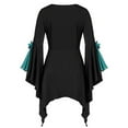 thumbnail image 5 of Skpblutn Plus Size Tops Tunic Sleeve Lace Gothic Blouse Women Tee Sequined Long Up Casual Green Xl, 5 of 6