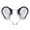 Black and white, variant on Animal Furry Mouse Ears Headband Tail Set,Faux Fur Hamster Headwear Accessory for Halloween Christmas Party