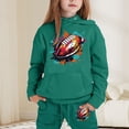 thumbnail image 2 of TSADFHJI Tenues d'Automne Tenues pour Garçons Taille 6 Rentrée des Classes Enfant Garçon Fille Manches Longues Chandail à Capuche Chaud Uni 7-8 Ans Vert Foncé, 2 of 4