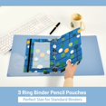 thumbnail image 3 of FORMRS 2 Pack Pencil Pouch for 3 Ring Binder with Clear Window Zipper Case, Blue Abstract, 3 of 6