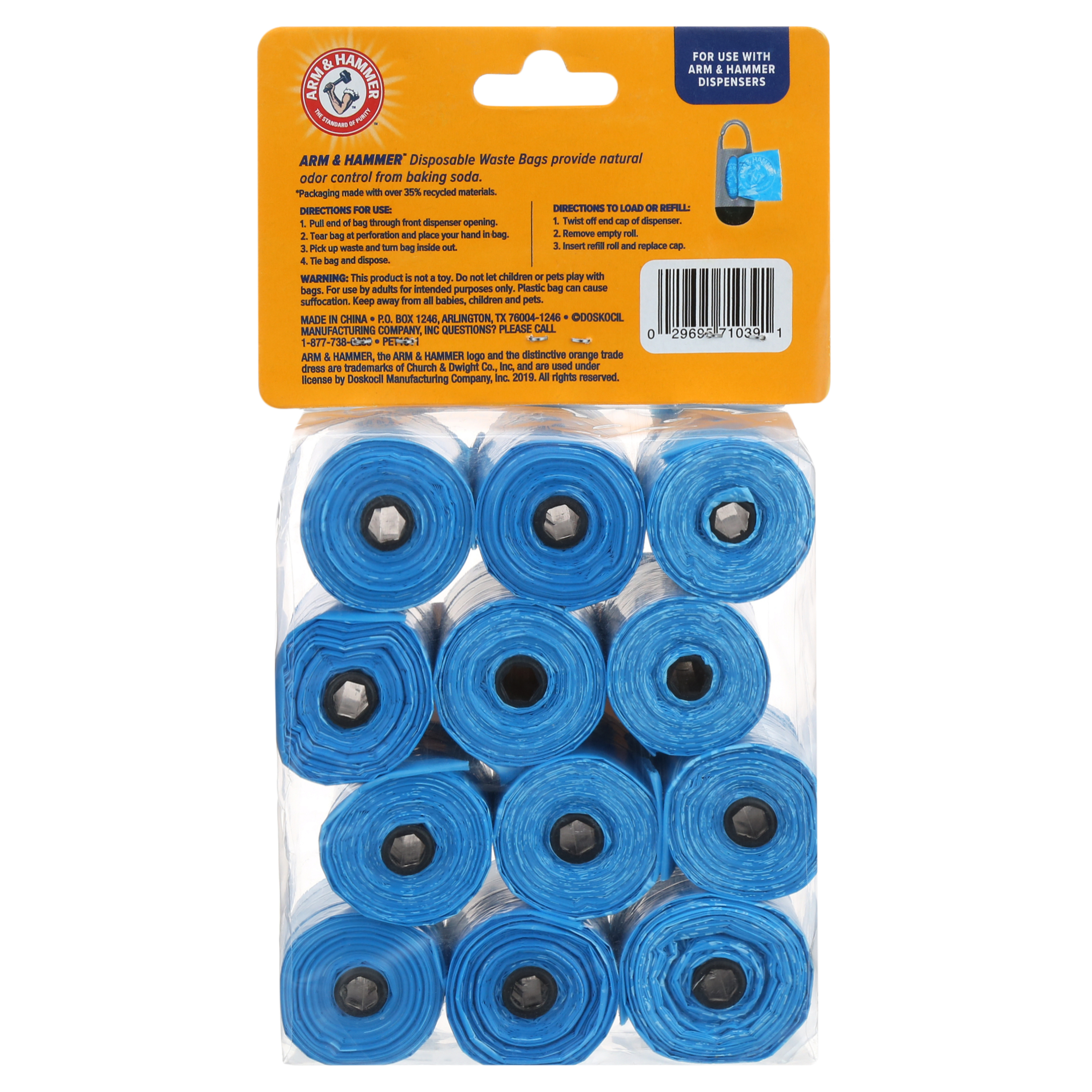 Arm & Hammer Dog Waste Bag Refills, Fresh Scent, 180 Count photo 3