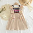 thumbnail image 5 of Edvintorg Dresses for Girls Summer Ethnic Style Round Neck Sleeveless Loose Casual Dress Cute Flying Sleeve Beach Dress 2-8 Years, 5 of 7
