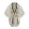 thumbnail image 1 of Minnieouse Mujer pluma nupcial invierno cálido boda chaqueta envuelve chal abrigo fiesta calentamiento bufanda vestirse accesorio Casual diario Accesorios de disfraces Blanco Minnieouse AP012809-03, 1 of 6