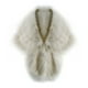 thumbnail image 1 of Minnieouse Capa cálida de invierno para novia con plumas artificiales, chaqueta de boda, chal, abrigo, bufanda cálida, accesorio de vestir, trabajo Accesorios de disfraces Blanco Minnieouse AP012809-03, 1 of 6