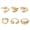 Gold, variant on Trendy Molten Metal Rings Pack Of 6 High Quality Alloy Statement Pieces Stylish Finger Accessories For Any Occasion