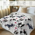 thumbnail image 3 of Red Hearts Dog Cat Print Plush Blanket Cute Puppy for Kids Adults 3D Animal Print Plush Blanket Gift for Pet Lovers (Boston Terrier,Twin, 60 x 80 Inches), 3 of 6