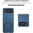 thumbnail image 3 of Phone Case for Samsung Galaxy Z Flip 3,Compatible with MagSafe Dual Layer Military Grade Drop Shockproof Anti-Scratch Works with Wireless Charging Case for Galaxy Z Flip 3 6.7'' CX -Navy Blue, 3 of 14