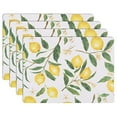 thumbnail image 1 of Ensemble de 4 Napperons en Liège pour la Maison et la Maison 16 x 12 Pouces (Imprimé Citrons), 1 of 4