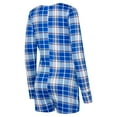 thumbnail image 3 of Women's Concepts Sport Royal Philadelphia Phillies Ashford Plaid V-Neck Knit Romper, 3 of 3