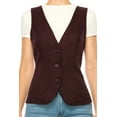thumbnail image 5 of Women's Dressy Casual Racerback Vest Three Button Tuxedo Suit Waistcoat, 5 of 6