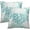 Light Blue Coral, variant on Summer Coastal Throw Pillow Cover 18x18 inch Set of 2, Teal Blue Coral Beach Ocean Themed Decorative Cushion Covers for Home Couch Bed Sofa Farmhouse Decoration