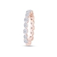 thumbnail image 3 of AFFY 1/4 Carat Round White Natural Diamond Wedding Band Ring in 14K Rose Gold Over Sterling Silver (0.25 Cttw, I-J Color, I2-I3 Clarity), Ring Size-7.5, 3 of 5