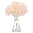 thumbnail image 1 of Uxcell 10 piezas de flores de hortensia artificiales de 16" de seda con tacto real, ramos grandes de hortensia realista para decoración de hogar, cocina, fiesta y boda, dorado claro, 1 of 7