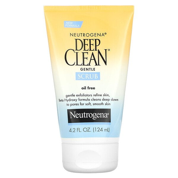 Neutrogena, Deep Clean, Gentle Scrub, Oil Free, 4.2 fl oz Pack of 3