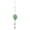 B001- Green, variant on Window Decor, Boho Home Decor, Feng Shui Decor, Rainbow Decor, Green Resin Leaf Crystal Suncatcher, 19X3 Inch Stained Glass Style Hanging Decoration with Gold Details for Living