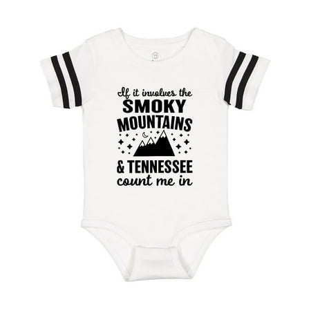 

Inktastic If it Involvles The Smoky Mountains and Tennessee Count Me In Gift Baby Boy or Baby Girl Bodysuit
