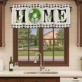 thumbnail image 6 of Rustic Home Curtain Valances for Windows, Kitchen Valance Window Treatments Panel 2 Pack, Eucalyptus Leaves Floral Beige Buffalo Plaid Rod Pocket Short Curtains for Bathroom Bedroom 42 x 12 Inch, 6 of 8