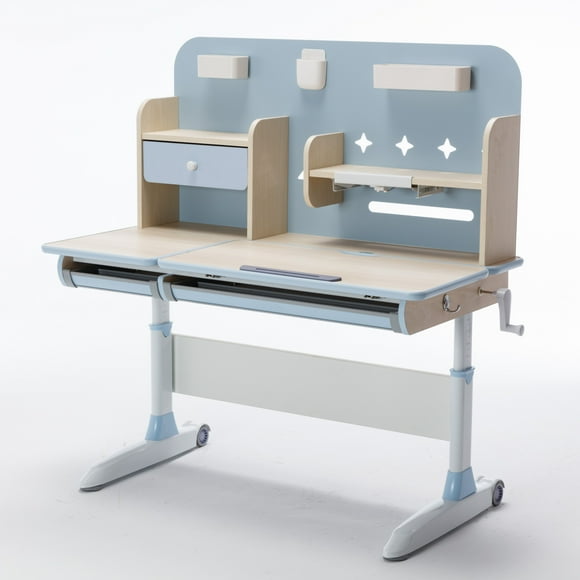 Children Kids Multifunctional Adjustable Study Desk - Blue