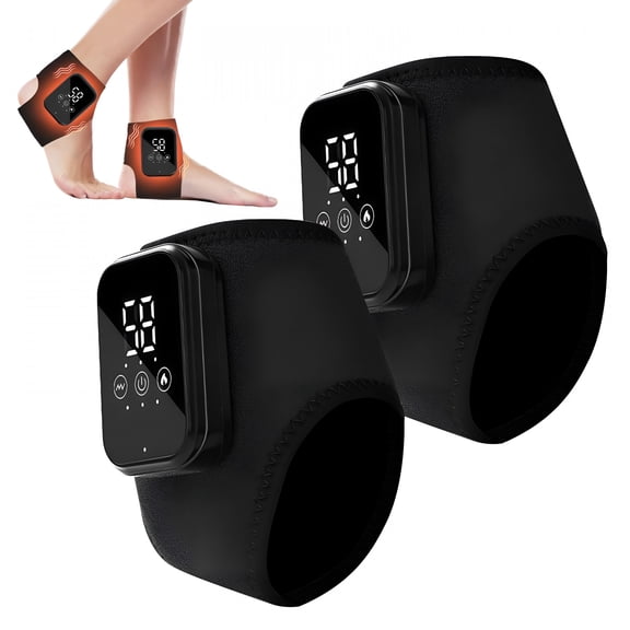 OITY 2Pcs Foot Massager with Smart Timer,3-In-1 Portable Vibrating Heated Feet Massagers for Neuropathy Pain Relief & Ankle Relaxation & Blood Circulation for Home Office Travel (Black)