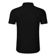 thumbnail image 3 of Eltusu Men's Button Up Shirts, Turn Down Collar Short Sleeve Summer Basic Shirts with Pockets Black Size S, 3 of 4
