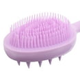 thumbnail image 3 of GOOHOCHY Cepillo Exfoliante Para Cuero Cabelludo De Silicone Con Doble Diente Y Mango Largo Color Lavanda, 3 of 8
