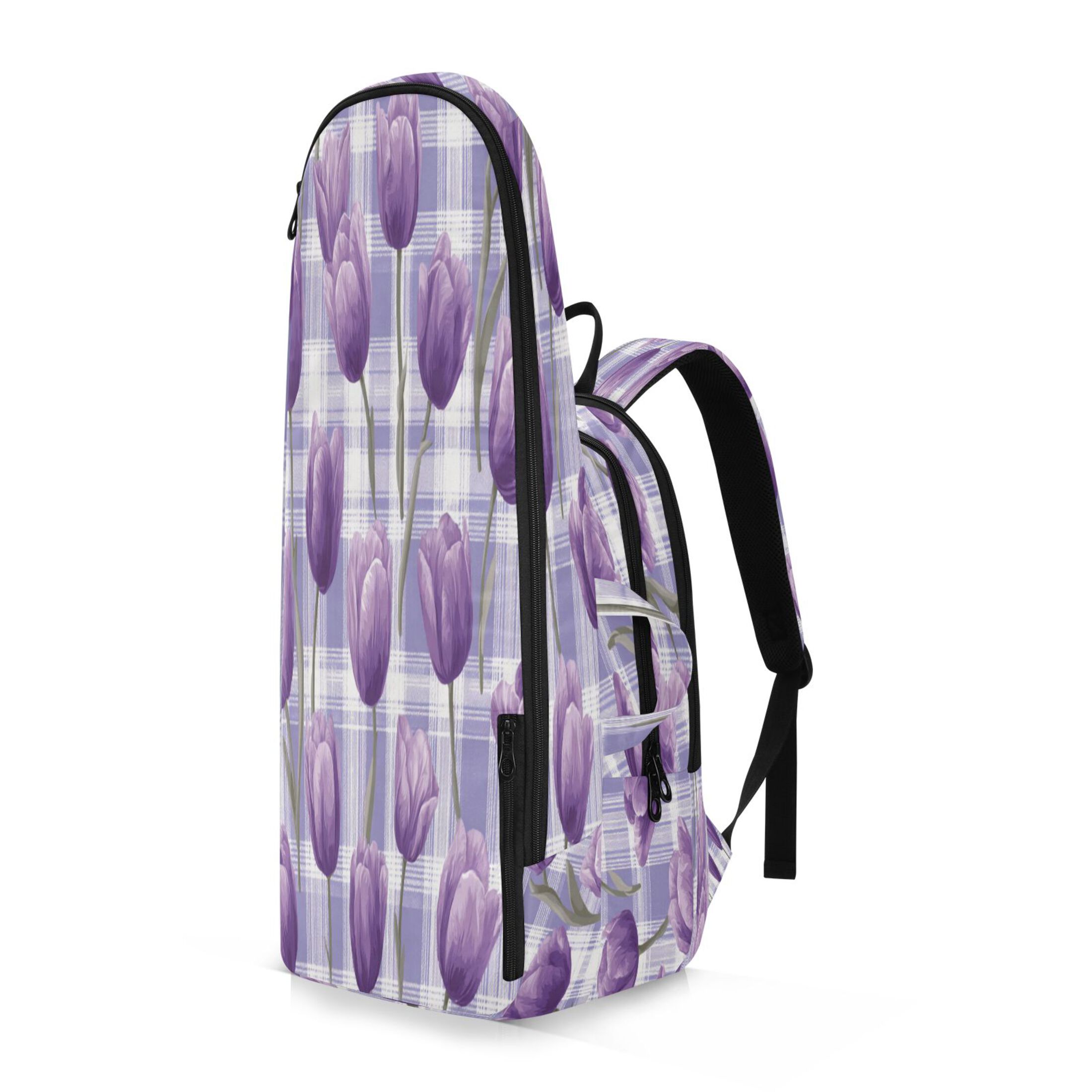 2 Racquet Holder Tennis Backpack Tennis Racket Covers Gym Bags Lovely Lavender Tulip Flowers
