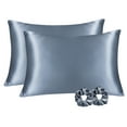 thumbnail image 1 of YANIBEST Satin Pillowcase for Hair and Skin Care 2 Pack Silk Pillowcase with Satin Scrunchies Standard Size Pillow Cases Set of 2 -Satin Cooling Pillow Covers with Hidden Zipper, 1 of 5