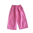 thumbnail image 4 of CAIVO Girls Summer Casual Pants Straight Leg Lightweight Toddler Baby Carrot Style Trousers Lovely Solid Color Kids Bottoms, 4 of 4
