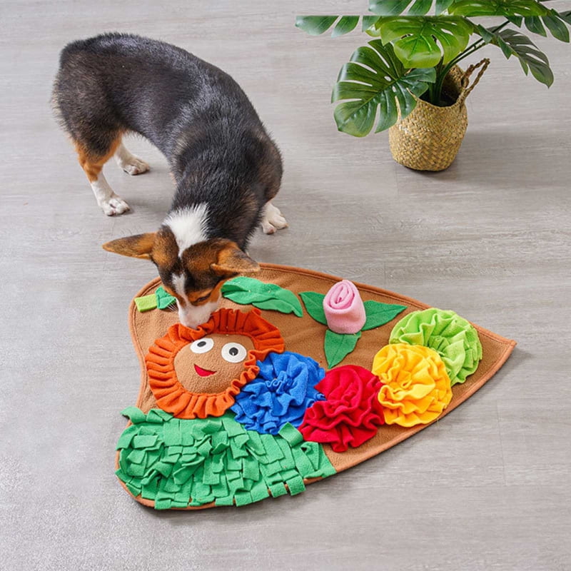 Snuffle Mat Interactive Feed Game Dog Puzzle Toys Pet Foraging Mat Easy to Fill