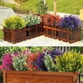 thumbnail image 3 of LShunze 12 Bundles Artificial Lavender 7 Fork Fake Flowers Outdoor UV Resistant Plants Plastic Shrubs Hanging Flowerpot Indoor Outside Windows Decorations, 3 of 8